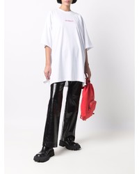 T-shirt à col rond blanc Vetements