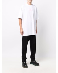 T-shirt à col rond blanc Vetements