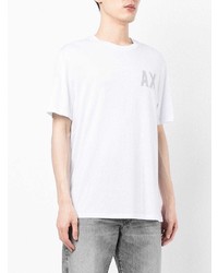 T-shirt à col rond blanc Armani Exchange