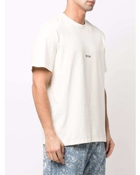 T-shirt à col rond blanc MSGM