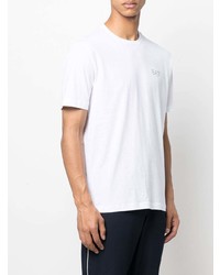 T-shirt à col rond blanc Ea7 Emporio Armani