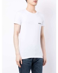 T-shirt à col rond blanc Emporio Armani