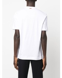 T-shirt à col rond blanc Zegna