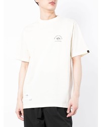 T-shirt à col rond blanc Alpha Industries