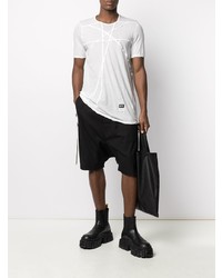 T-shirt à col rond blanc Rick Owens DRKSHDW