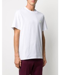 T-shirt à col rond blanc MSGM