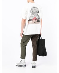 T-shirt à col rond blanc Stussy