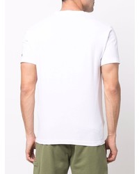 T-shirt à col rond blanc Stone Island