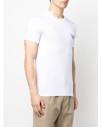 T-shirt à col rond blanc Emporio Armani