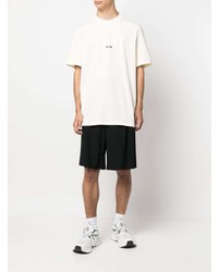 T-shirt à col rond blanc MSGM