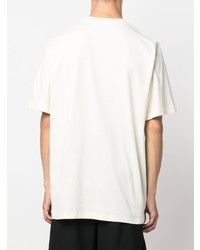 T-shirt à col rond blanc MSGM