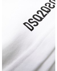 T-shirt à col rond blanc DSQUARED2