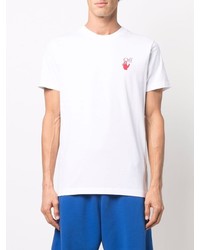 T-shirt à col rond blanc Off-White