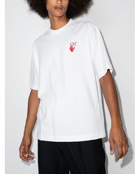 T-shirt à col rond blanc Off-White