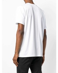 T-shirt à col rond blanc MSGM