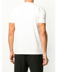 T-shirt à col rond blanc Roberto Cavalli
