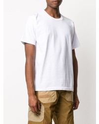 T-shirt à col rond blanc White Mountaineering