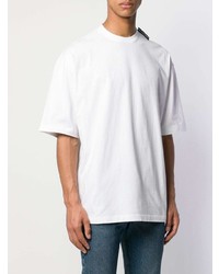 T-shirt à col rond blanc Balenciaga