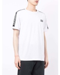 T-shirt à col rond blanc Ea7 Emporio Armani