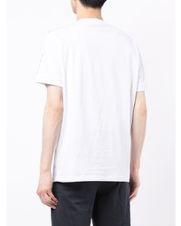 T-shirt à col rond blanc Ea7 Emporio Armani