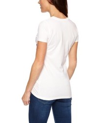 T-shirt à col rond blanc Logoshirt