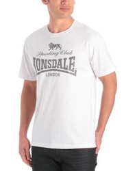 T-shirt à col rond blanc Lonsdale