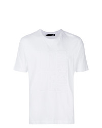T-shirt à col rond blanc Love Moschino