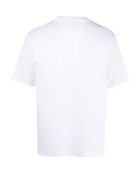 T-shirt à col rond blanc Auralee