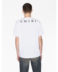 T-shirt à col rond blanc Amiri