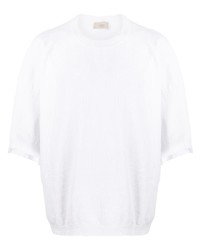 T-shirt à col rond blanc Maison Flaneur