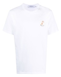 T-shirt à col rond blanc MAISON KITSUNÉ