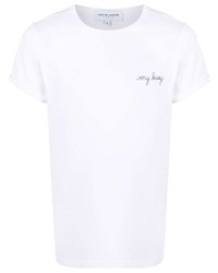 T-shirt à col rond blanc Maison Labiche