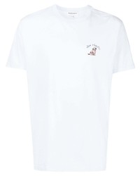 T-shirt à col rond blanc Maison Labiche