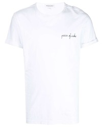 T-shirt à col rond blanc Maison Labiche