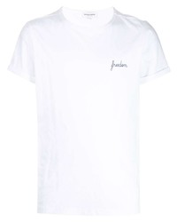 T-shirt à col rond blanc Maison Labiche