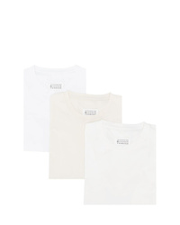 T-shirt à col rond blanc Maison Margiela