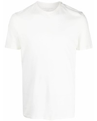 T-shirt à col rond blanc Majestic Filatures