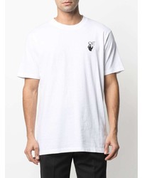 T-shirt à col rond blanc Off-White