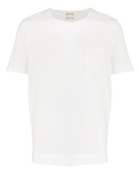 T-shirt à col rond blanc Massimo Alba
