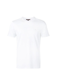 T-shirt à col rond blanc Michael Kors Collection