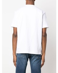 T-shirt à col rond blanc Calvin Klein