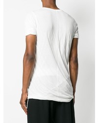 T-shirt à col rond blanc Rick Owens