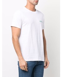 T-shirt à col rond blanc A.P.C.