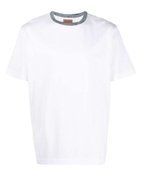 T-shirt à col rond blanc Missoni