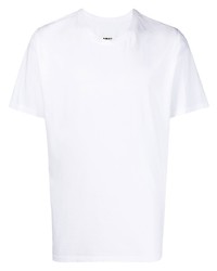 T-shirt à col rond blanc MM6 MAISON MARGIELA