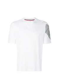 T-shirt à col rond blanc Moncler Gamme Bleu