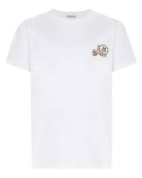 T-shirt à col rond blanc Moncler