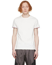 T-shirt à col rond blanc Moncler