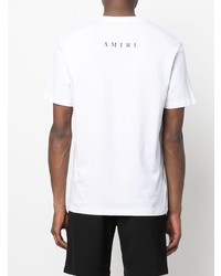 T-shirt à col rond blanc Amiri