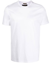 T-shirt à col rond blanc Moorer